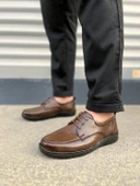 JET-0510 Clasica Bağcıklı Cilt Erkek Günlük Klasik Ayakkabı CST - Kahverengi thumbnail 2