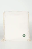 Heep Krem 35x40 cm Unisex Ham Bez Büzgülü Sırt Ayakkabı Çantası - 3