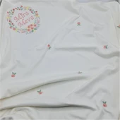 Kişiye Özel Penye Battaniye Rococo Desenli Somon - 2