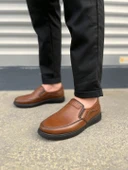 JET-0410 Classique Bağcıksız Cilt Erkek Günlük Klasik Ayakkabı CST - Kahverengi thumbnail 2