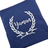 Kişiye Özel İsimli Nakışlı Lacivert Bebek Battaniyesi - Yumuşacık ve Şık Tasarım - 2