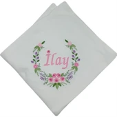Kişiye Özel Penye Battaniye Rococo Desenli Pembe - 1
