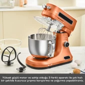Karaca Pro Artisan Tartılı Dijital Ekran Zaman Ayarlı Döküm Hamur Yoğurma Makinesi Copper Glow 1600W 5L thumbnail 3