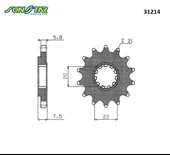 ÖN DİŞLİ HONDA CRF 250 X 250cc 2004-2018 thumbnail 2
