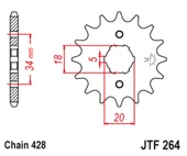 ÖN DİŞLİ HONDA CBF 150cc 2004-2017 thumbnail 1
