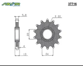 ÖN DİŞLİ APRILIA PEGASO 650cc 1992-2004 thumbnail 1