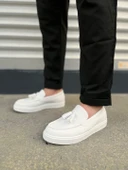 JET-153 Bloom Bağcıksız Püsküllü Cilt Erkek Günlük Spor Klasik Ayakkabı CBT - Beyaz thumbnail 2