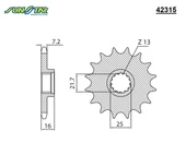 ÖN DİŞLİ KAWASAKI ZX-6R NINJA 600cc 1998-2012 thumbnail 2