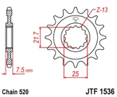 KAUÇUK DESTEKLİ SESSİZ ÖN DİŞLİ KAWASAKI ZX-6R NINJA 636cc DİŞLİ SAYISI : -1 2013-2018 thumbnail 3