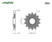ÖN DİŞLİ SUZUKI DRZ SM 400cc 2005-2019 thumbnail 2