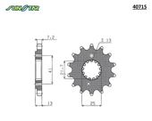 ÖN DİŞLİ HONDA XL V TRANSALP ABS 700cc 2008-2011 thumbnail 2