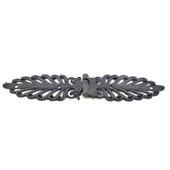 Antika Tarz Dekoratif Pirinç Yaprak Desenli Menteşe - 55x265 mm, Oksit - 1