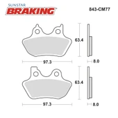 SİNTERLİ FREN BALATASI HARLEY D. XL 883 R SPORTSTER 883cc ÖN ARKA 2000-2003 thumbnail 2