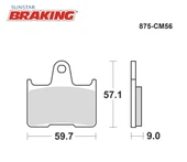 SİNTERLİ ARKA FREN BALATASI SUZUKI GSX-R 1000cc 2001-2021 thumbnail 2