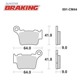 SİNTERLİ ARKA FREN BALATASI SHERCO SE FACTORY 300cc 2020-2023 thumbnail 2