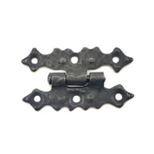 Antika Tarz Dekoratif Pirinç Yıldız Menteşe - 63x36 mm, Oksit - 1