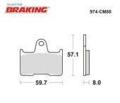 SİNTERLİ ARKA FREN BALATASI HARLEY D. XL 883 L SUPERLOW 883cc 2014-2018 thumbnail 2