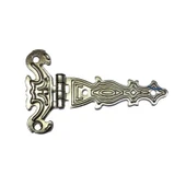 Dekoratif, Sac Tek Kuyruklu Menteşe - 40x68 mm, Küçük, Nikel, 100 Adet - 1