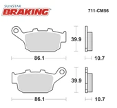 SİNTERLİ ARKA FREN BALATASI YAMAHA XJ6 DIVERSION F 600cc 2009-2015 thumbnail 2