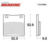 SİNTERLİ ARKA FREN BALATASI SUZUKI TL S 1000cc 1997-2001 thumbnail 2