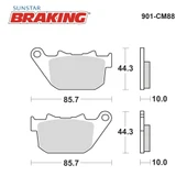 SİNTERLİ ARKA FREN BALATASI HARLEY D. XR 1200 X 1200cc 2008-2012 thumbnail 2