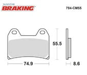 SİNTERLİ ÖN FREN BALATASI ZONTES 350 350cc 2023-2024 thumbnail 2