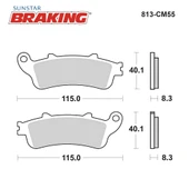 SİNTERLİ FREN BALATASI KAWASAKI VULCAN S 650cc ÖN 2015-2023 thumbnail 2