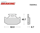 SİNTERLİ ARKA FREN BALATASI YAMAHA XSR 125cc 2021-2024 thumbnail 2