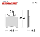 SİNTERLİ ÖN FREN BALATASI TRIUMPH TROPHY SE 1215cc ÖN İKİ TAKIM KULLANIR 2013-2016 thumbnail 2