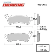 SİNTERLİ FREN BALATASI SUZUKI UH 200 BURGMAN 200cc ÖN 2007-2020 thumbnail 2