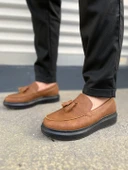 JET-154 Blaze Bağcıksız Püsküllü Cilt Erkek Günlük Spor Klasik Ayakkabı CST - Taba thumbnail 2