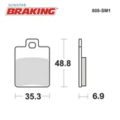 YARI METALİK FREN BALATASI VESPA VESPA S 150cc ÖN 2018-2020 thumbnail 2