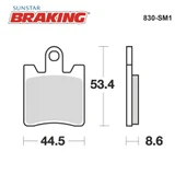 YARI METALİK ÖN FREN BALATASI TRIUMPH TROPHY SE 1215cc ÖN İKİ TAKIM KULLANIR 2013-2016 - 2