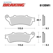 YARI METALİK FREN BALATASI KAWASAKI VULCAN S 650cc ÖN 2015-2023 thumbnail 2