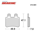 YARI METALİK FREN BALATASI YAMAHA XT X 125cc ÖN ARKA 2005-2011 thumbnail 2