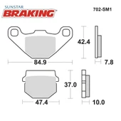 YARI METALİK FREN BALATASI POLARIS SAWTOOTH 200cc ÖN ARKA 2006-2007 thumbnail 2
