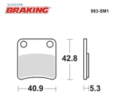 YARI METALİK EL FREN BALATASI PIAGGIO MP3 YOURBAN IE 300cc EL FRENİ 2011-2018 thumbnail 2