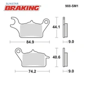YARI METALİK SAĞ ÖN FREN BALATASI YAMAHA TRICITY 300cc 2020-2022 thumbnail 2