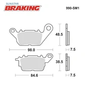 YARI METALİK ÖN FREN BALATASI YAMAHA N-MAX 155cc 2015-2024 thumbnail 2