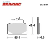YARI METALİK ÖN FREN BALATASI PIAGGIO MP3 LT TOURING BUSINESS SPORT 500cc ÖN İKİ TAKIM KULLANIR 2014-2015 - 3