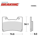 YARI METALİK FREN BALATASI YAMAHA V MAX 1200cc ÖN İKİ TAKIM KULLANIR 1993-2006 - 2