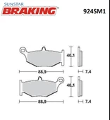 YARI METALİK FREN BALATASI SUZUKI GSR 600cc ARKA 2006-2010 thumbnail 1