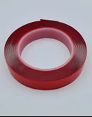 ÇİFT TARAFLI BANT 15MM 5MT KIRMIZI ŞEFFAF 1 PAKET = 5 ADET UNIVERSAL cc - 1