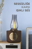 Torima D53 Ahşap Vintage Gaz Lambası Taşınabilir Bluetooth Speaker Ayarlanabilir Işıklı USB Şarjlı thumbnail 2