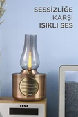 Torima D53 Bakır Vintage Gaz Lambası Taşınabilir Bluetooth Speaker Ayarlanabilir Işıklı USB Şarjlı - 2