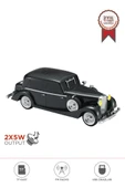 Torima D55 Siyah Retro Araba Tasarımlı Bluetooth Hoparlör  2x5W  FM + USB + TF Kart thumbnail 1