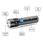 Mini Profesyonel En Güçlü El Feneri  Wt-015 - 2