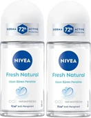 NIVEA Kadın Roll On Deodorant Fresh Natural 50ml, 72 Saat Anti-perspirant Koruma, Avantajlı Paket,x2 Adet - 1