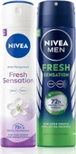 Nivea Fresh Sensation Kadın ve Erkek Sprey Deodorant 150 Ml,72 Saat Anti-perspirant Koruma,uzun Süren Ferahlık X2 - 1