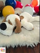 75 Cm Yatan Sevimli Peluş Köpek Yastık & Uyku Arkadaşı & Oyuncak & Hediyelik - 4